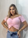 cropped drapeado picô donna chica rosa bb