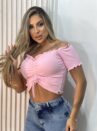 cropped drapeado picô donna chica rosa bb