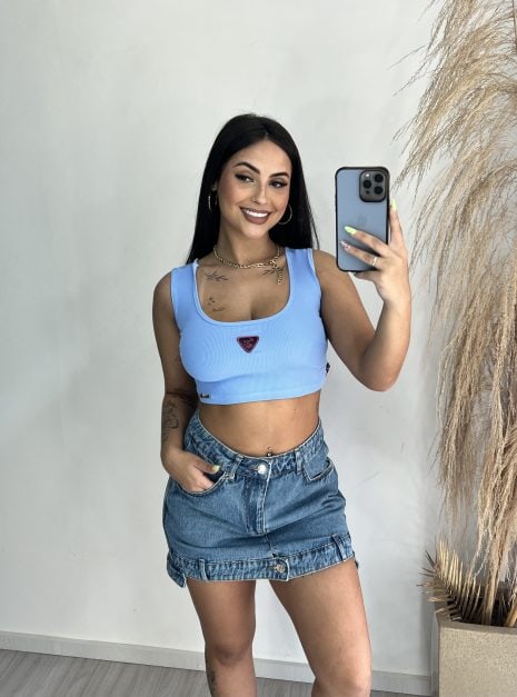 cropped graziele azul