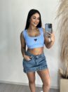 cropped graziele azul