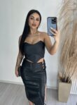 saia midi adriele preto