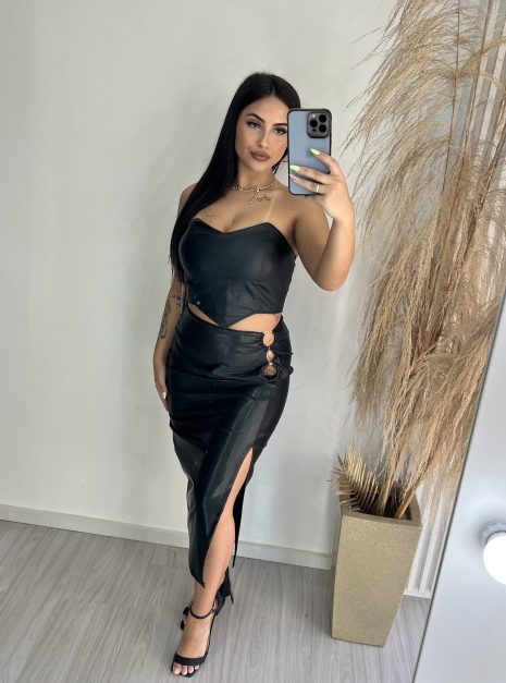 saia midi adriele preto