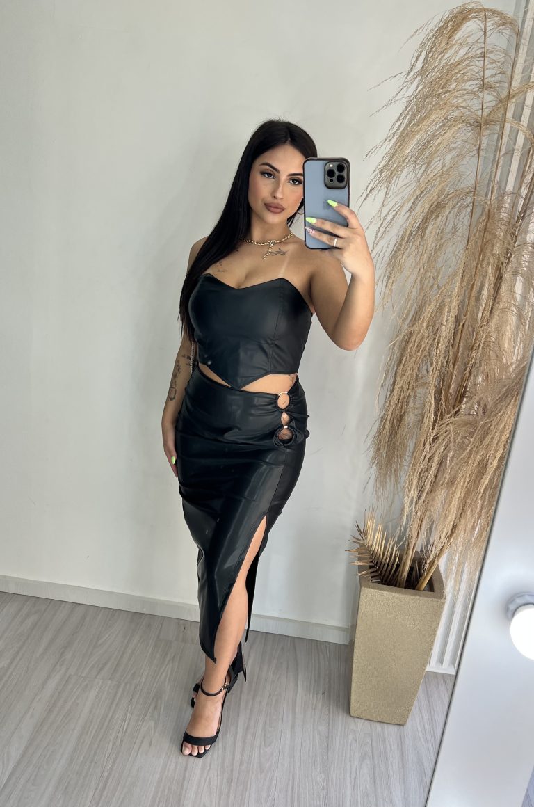 saia midi adriele preto