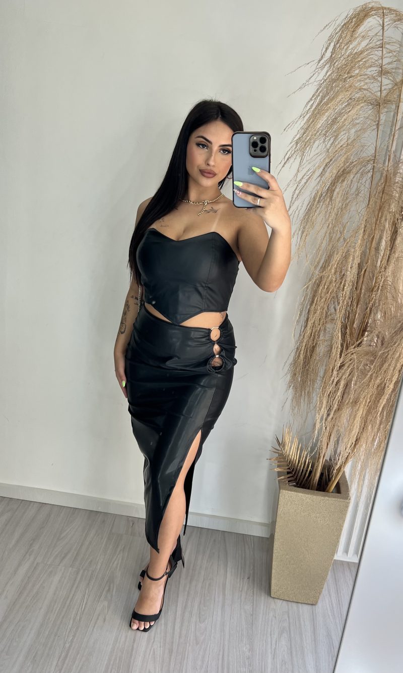 saia midi adriele preto