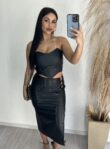 saia midi adriele preto