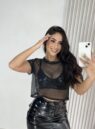 cropped arrastão agnes preto