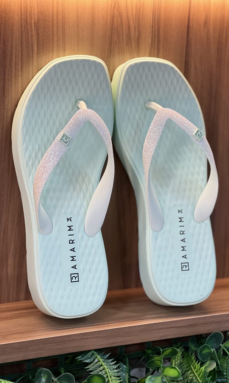 chinelo plataforma solarize verde ramarim 24 8202