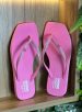 chinelo bico quadrado glitter rosa chiclete ramarim 241233
