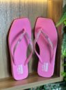 chinelo bico quadrado glitter rosa chiclete ramarim 241233