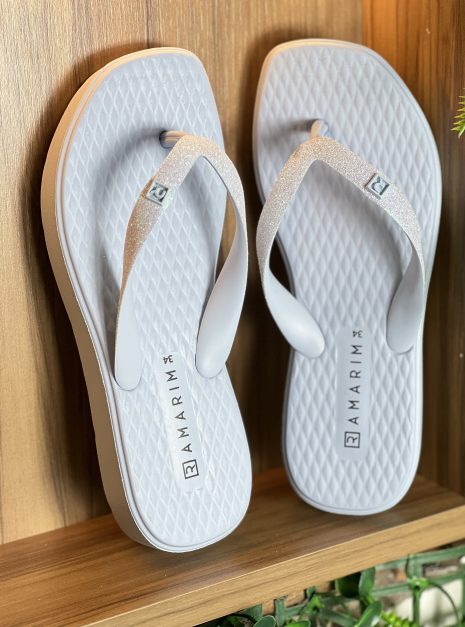 chinelo plataforma solarize branco ramarim 24 8202