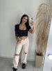 cropped decote drapeado donna chica preto