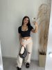cropped decote drapeado donna chica preto