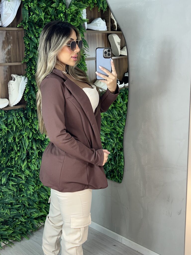 maxi blazer júlia marrom maxi blazer júlia marrom