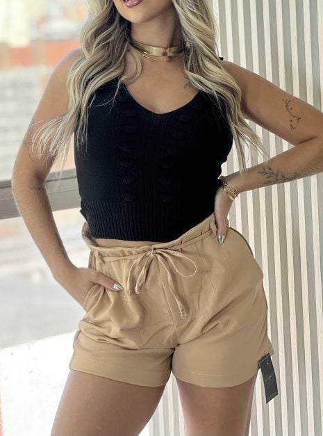 short alfaiataria nala bege