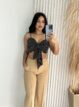 cropped gio listrado preto