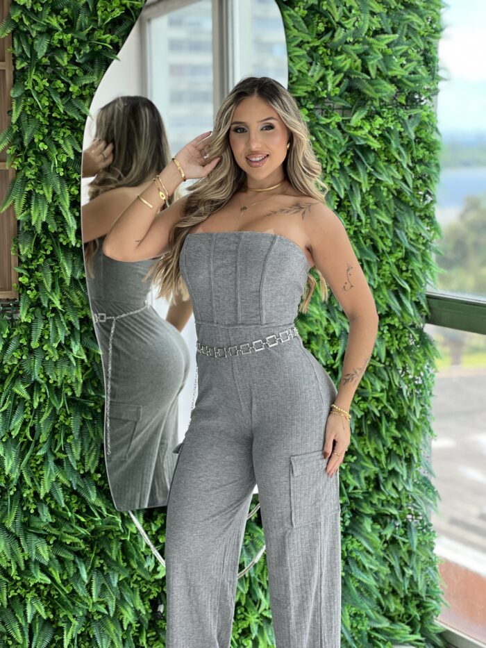 macacao longo adriely cinza macacao longo adriely cinza