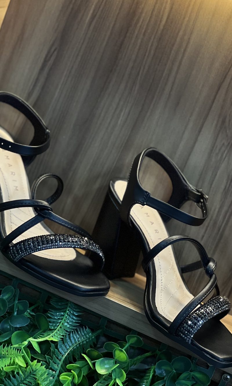 sandália strass preto ramarim 24 41203