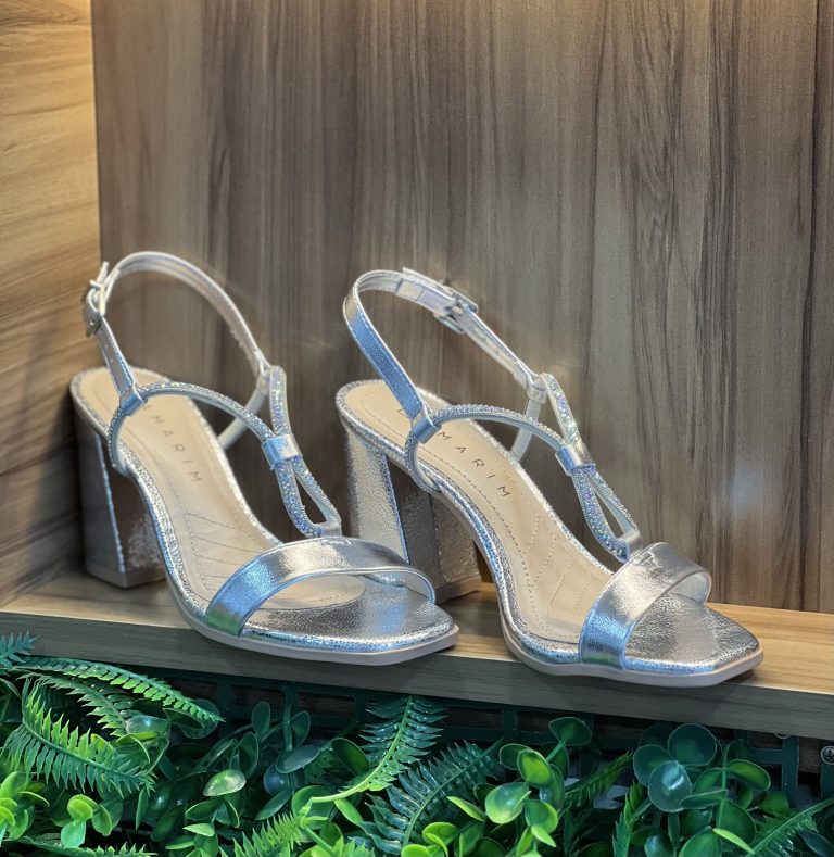 sandália salto strass prata ramarim 24 41201