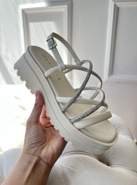 sandália tratorada off white ramarim 24 38203
