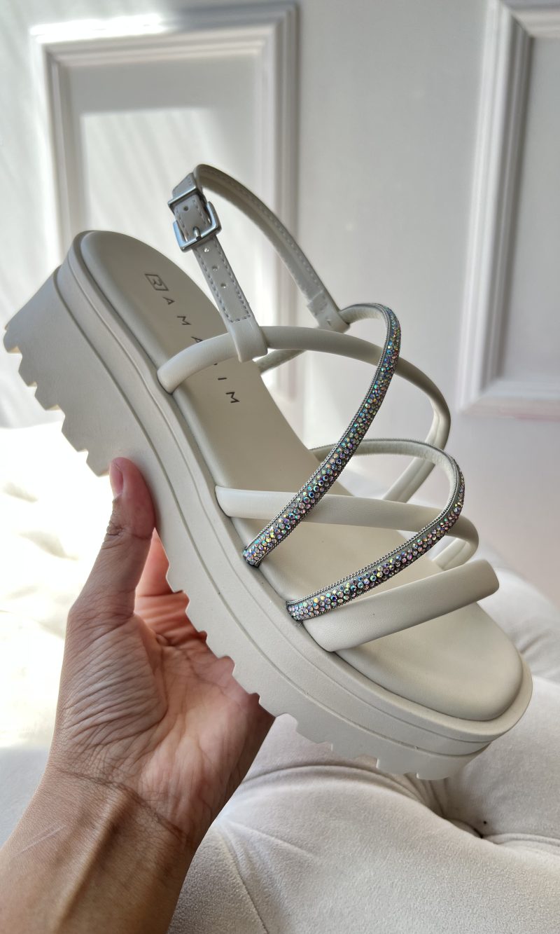 sandália tratorada off white ramarim 24 38203