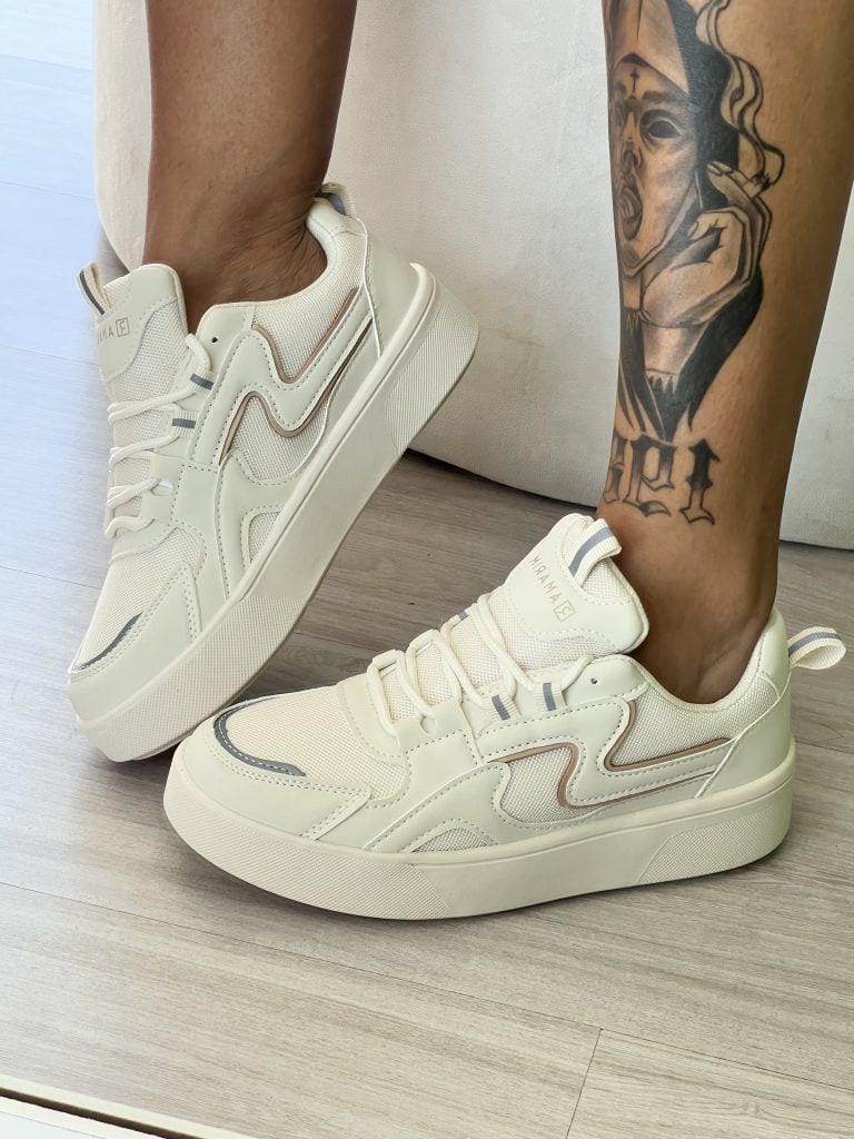 tênis crystal refletivo off white ramarim 24 83231 tênis crystal refletivo off white ramarim 24 83231