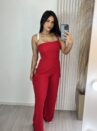 macacão longo adriely vermelho