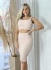 conjunto top e saia midi donna chica nude
