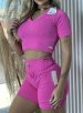 short zíper levanta bumbum donna chica rosa pink
