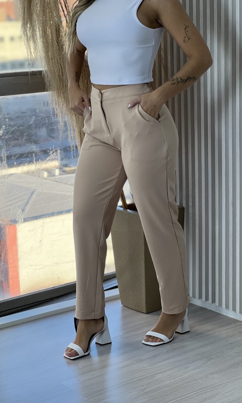 calça regina bege