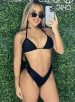 biquini canelado preto