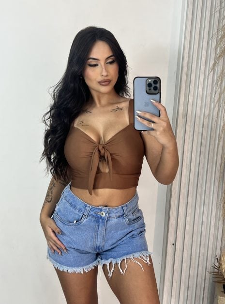 cropped lisi marrom