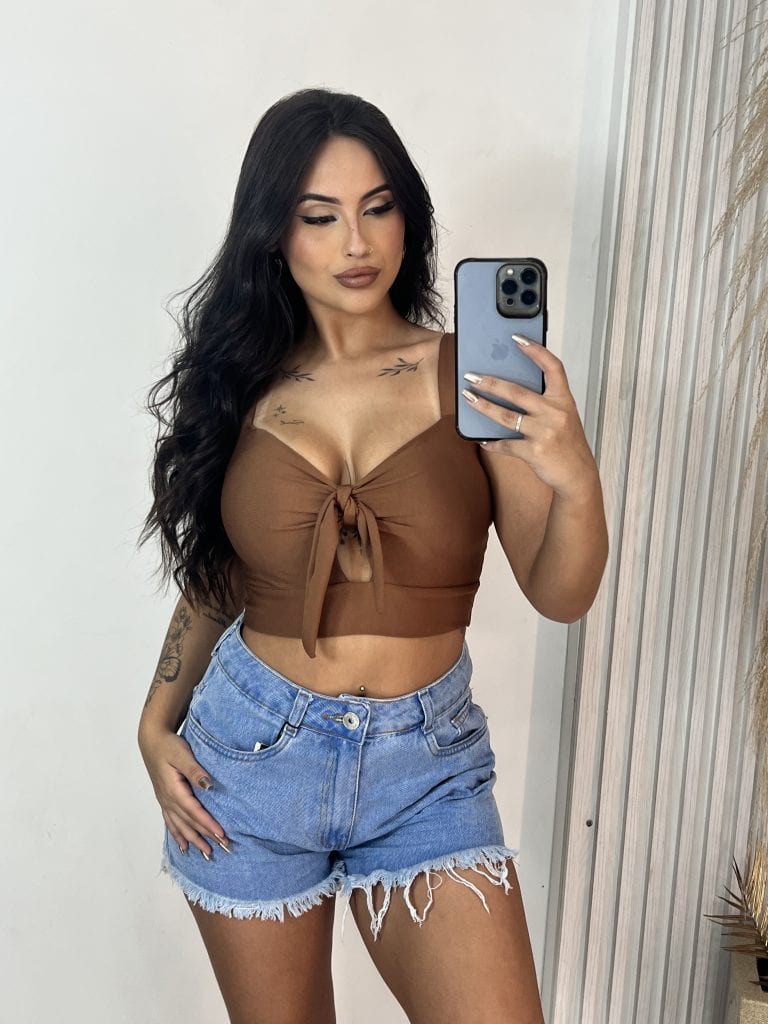 cropped lisi marrom