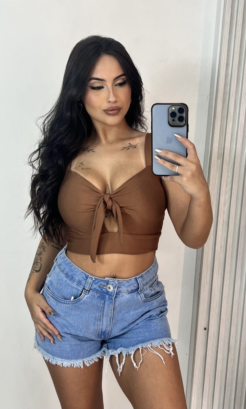 cropped lisi marrom