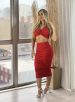 conjunto midi fran vermelho
