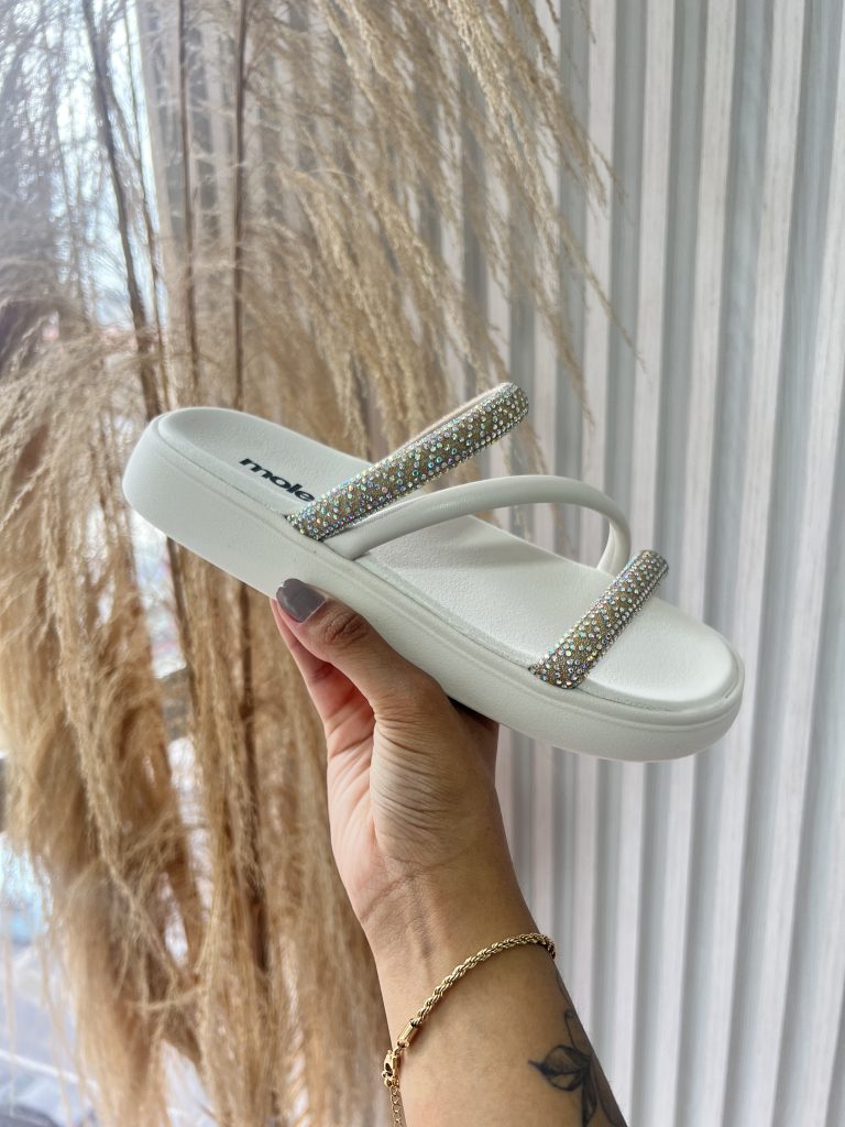 papete strass 3 tiras branco off moleca 5469.121 papete strass 3 tiras branco off moleca 5469.121