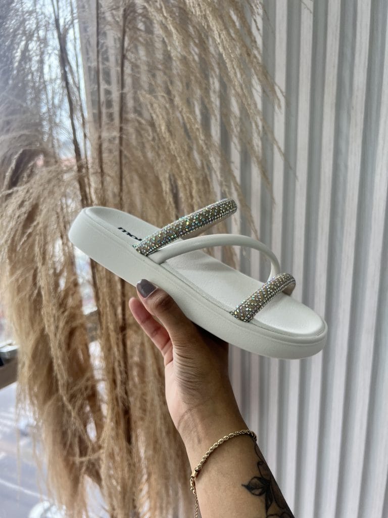 papete strass 3 tiras branco off moleca 5469.121 papete strass 3 tiras branco off moleca 5469.121