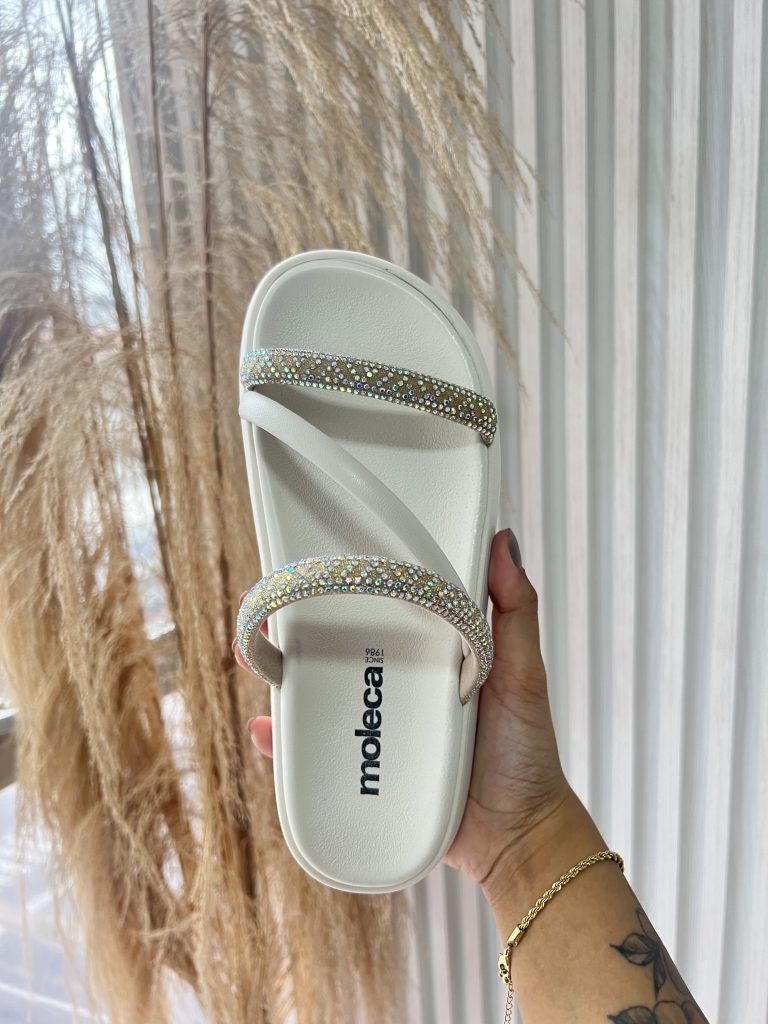 papete strass 3 tiras branco off moleca 5469.121 papete strass 3 tiras branco off moleca 5469.121