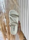 papete strass 3 tiras branco off moleca 5469.121