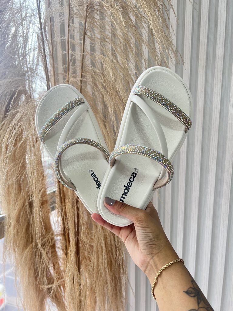 papete strass 3 tiras branco off moleca 5469.121 papete strass 3 tiras branco off moleca 5469.121