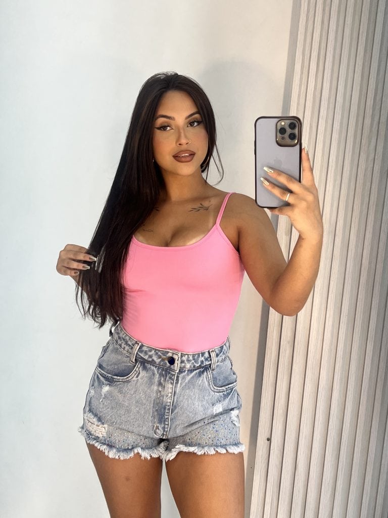 regata magali alça fina rosa bb regata magali alça fina rosa bb