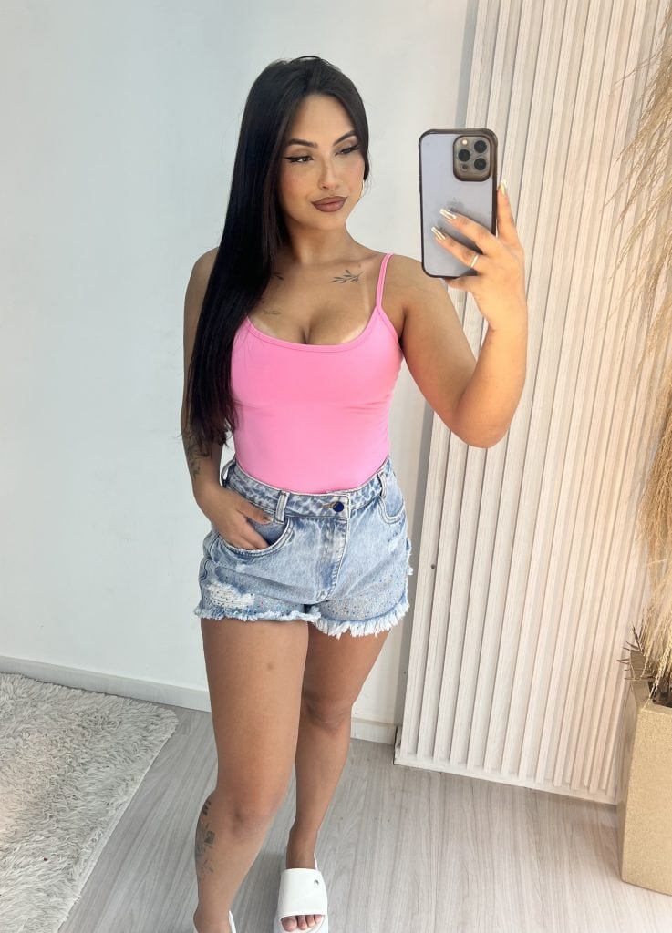 regata magali alça fina rosa bb regata magali alça fina rosa bb