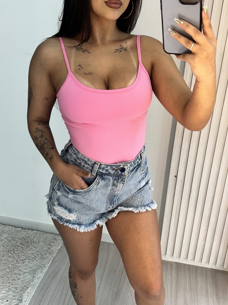 regata magali alça fina rosa bb regata magali alça fina rosa bb