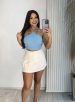 saia com short bengaline gabriela off white