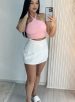 saia com short bengaline gabriela off white