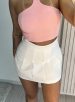 saia com short bengaline gabriela off white