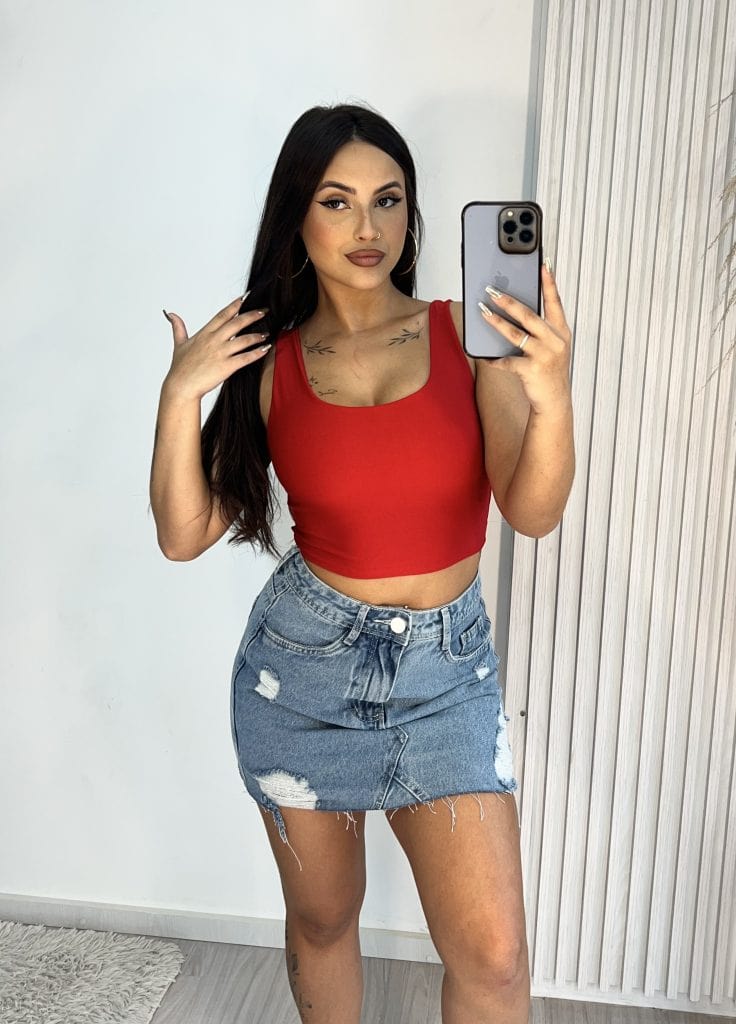 cropped gina vermelho