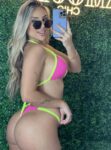 biquini raquel canelado rosa pink amarelo neon