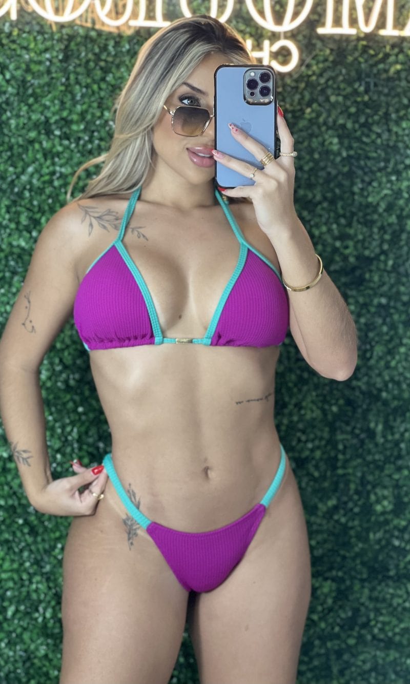 biquini raquel roxo/verde