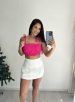saia com short bengaline gabriela off white