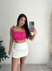 saia com short bengaline gabriela off white